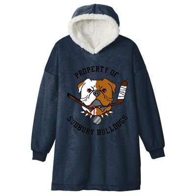 Women Property Of Sudbury Bulldog Funny Hooded Wearable Blanket