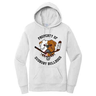 Women Property Of Sudbury Bulldog Funny Women's Pullover Hoodie