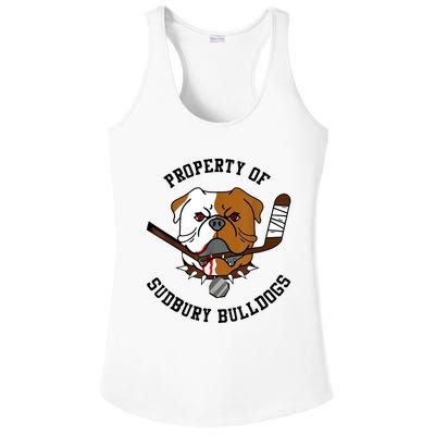 Women Property Of Sudbury Bulldog Funny Ladies PosiCharge Competitor Racerback Tank