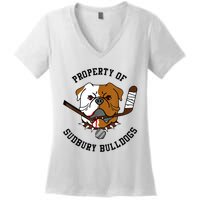 Women Property Of Sudbury Bulldog Funny Women's V-Neck T-Shirt