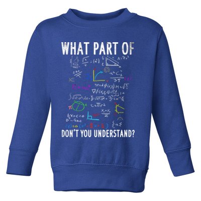 What Part Of Don't You Understand For Math Teacher Gift Toddler Sweatshirt