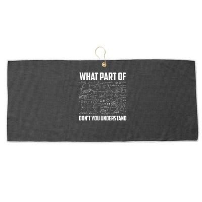 What Part Of Don't You Understand Funny Math Teacher Gift  , Large Microfiber Waffle Golf Towel