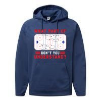 What Part Of Hockey DonT You Understand Hockey Player Funny Performance Fleece Hoodie