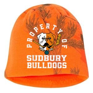 Women Property Of Sudbury Bulldog Funny Kati - Camo Knit Beanie