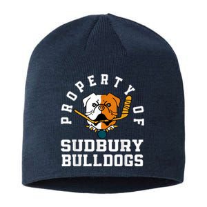 Women Property Of Sudbury Bulldog Funny Sustainable Beanie