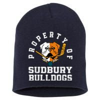 Women Property Of Sudbury Bulldog Funny Short Acrylic Beanie