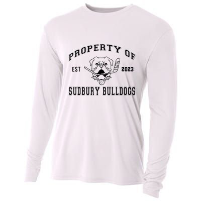 Women Property Of Sudbury Bulldog Funny Cooling Performance Long Sleeve Crew