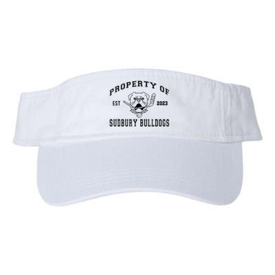 Women Property Of Sudbury Bulldog Funny Valucap Bio-Washed Visor