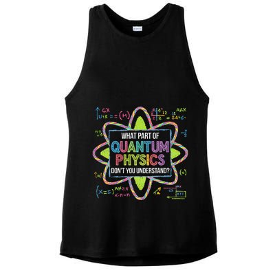 What Part Of Quantum Physics Funny Science Humor Ladies PosiCharge Tri-Blend Wicking Tank