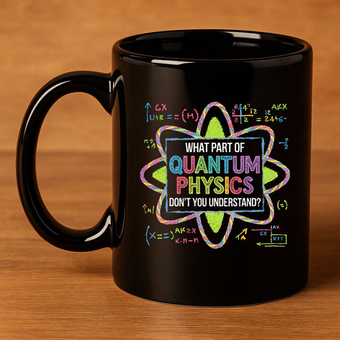 What Part Of Quantum Physics Funny Science Humor 11oz C Handle Ceramic Mug