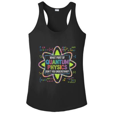 What Part Of Quantum Physics Funny Science Humor Ladies PosiCharge Competitor Racerback Tank