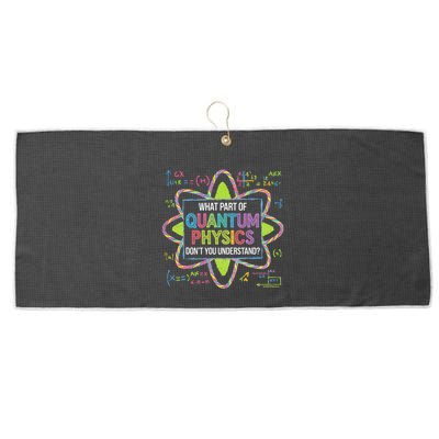 What Part Of Quantum Physics Funny Science Humor Large Microfiber Waffle Golf Towel