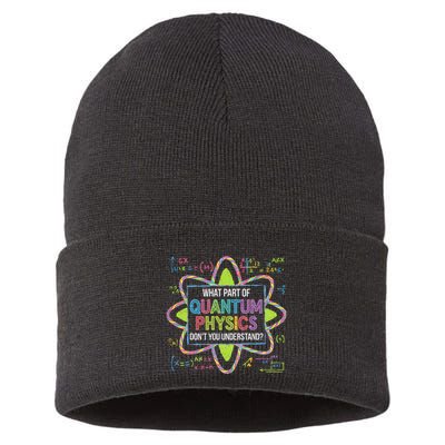 What Part Of Quantum Physics Funny Science Humor Sustainable Knit Beanie