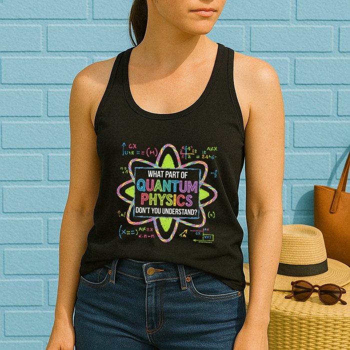 What Part Of Quantum Physics Funny Science Humor Womens Tank Top