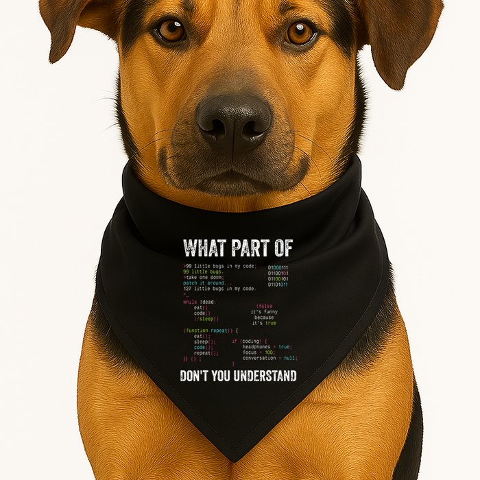 What Part Of DonT You Understand Computer Science Lovers USA-Made Doggie Bandana