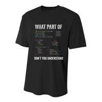 What Part Of DonT You Understand Computer Science Lovers Youth Performance Sprint T-Shirt