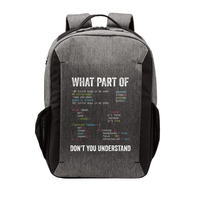 What Part Of DonT You Understand Computer Science Lovers Vector Backpack