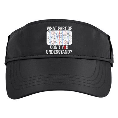 What Part Of DonT You Understand Funny Hockey Mom Dad Coach Gift Adult Drive Performance Visor