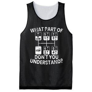 What Part Of Don't You Understand Funny Trucker Truck Driver Mesh Reversible Basketball Jersey Tank