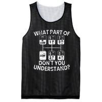 What Part Of Don't You Understand Funny Trucker Truck Driver Mesh Reversible Basketball Jersey Tank