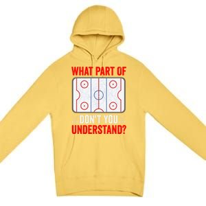 What Part Of Hockey DonT You Understand Funny Hockey Player Gift Premium Pullover Hoodie