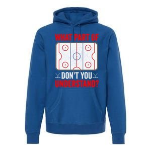 What Part Of Hockey DonT You Understand Funny Hockey Player Gift Premium Hoodie