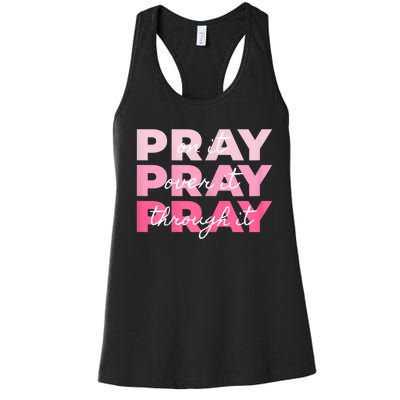 Womens Pray Pray Pray Women's Racerback Tank