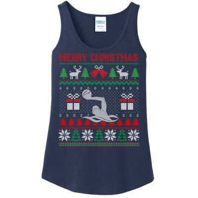 Water Polo Player Santa Tree Xmas Gift Ladies Essential Tank