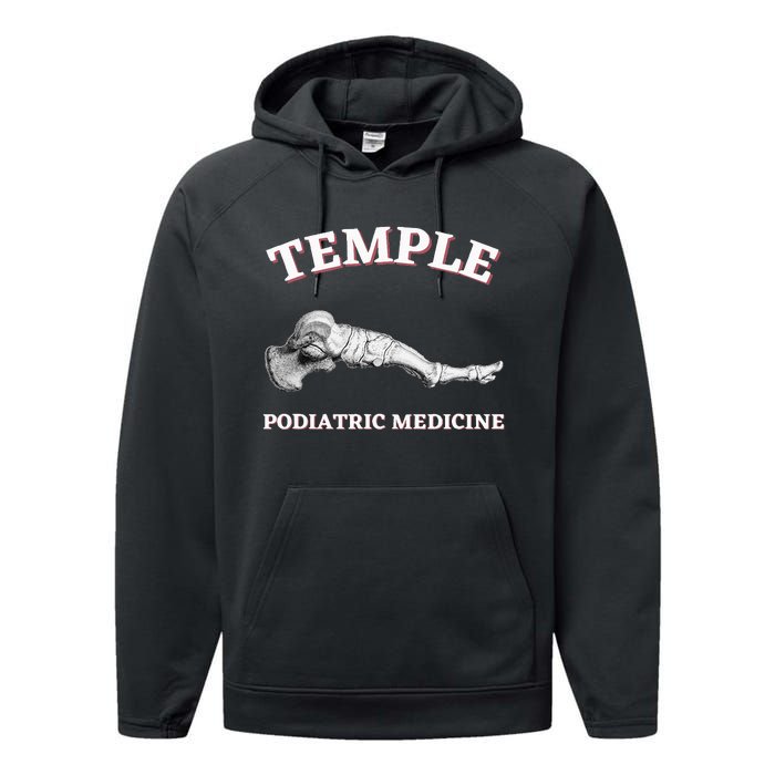 Wo Podiatry Podiatrist Podiatric Medicine Temple Performance Fleece Hoodie