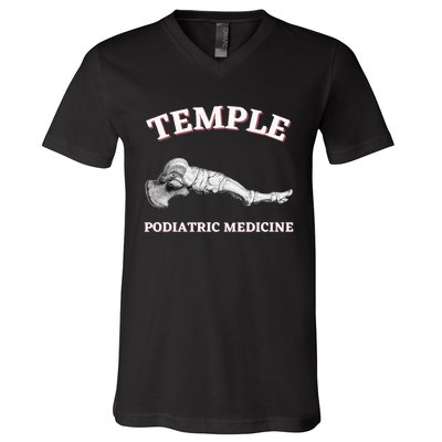 Wo Podiatry Podiatrist Podiatric Medicine Temple V-Neck T-Shirt