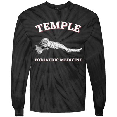 Wo Podiatry Podiatrist Podiatric Medicine Temple Tie-Dye Long Sleeve Shirt