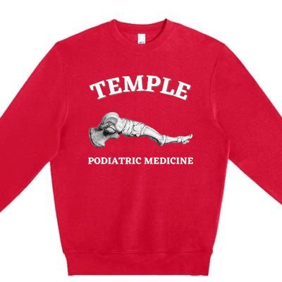 Wo Podiatry Podiatrist Podiatric Medicine Temple Premium Crewneck Sweatshirt