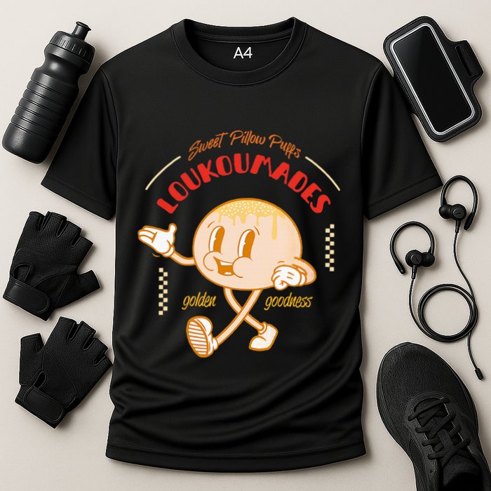 Weet Pillow Purrs Loukoumades Golden Goodness Cooling Performance Crew T-Shirt