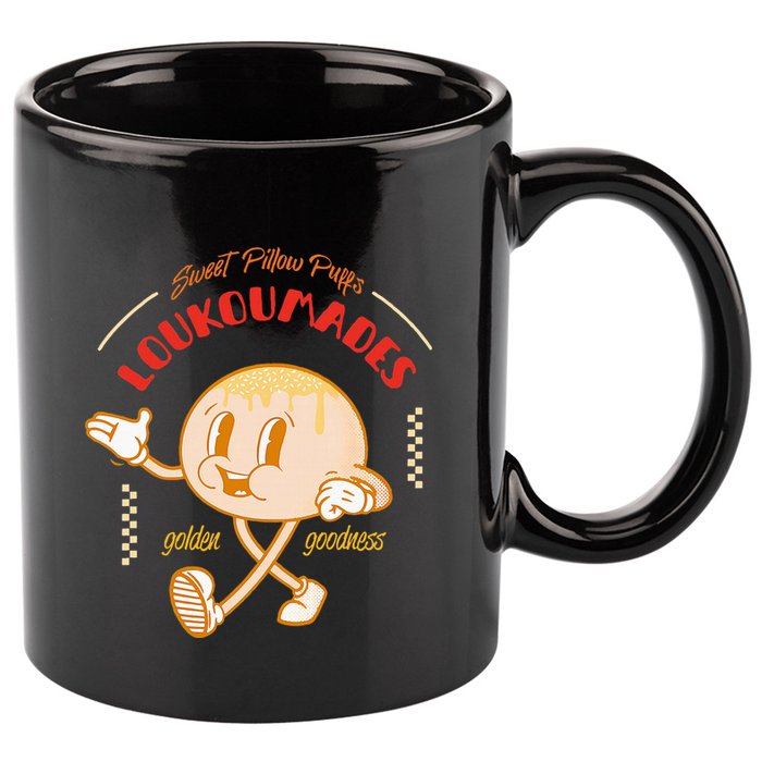 Weet Pillow Purrs Loukoumades Golden Goodness 11oz C Handle Ceramic Mug