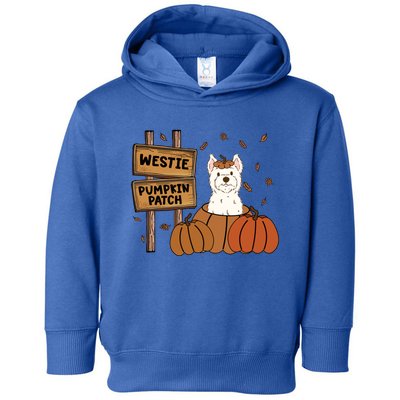 Westie Pumpkin Patch Dog Lovers Thanksgiving Halloween Gift Toddler Hoodie