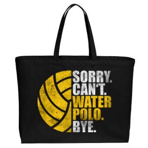 Water Polo Player Sorry Cant Waterpolo Bye Cotton Canvas Jumbo Tote