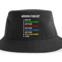 Weekend Porecast Play Video Games Game Lover Gift Sustainable Bucket Hat