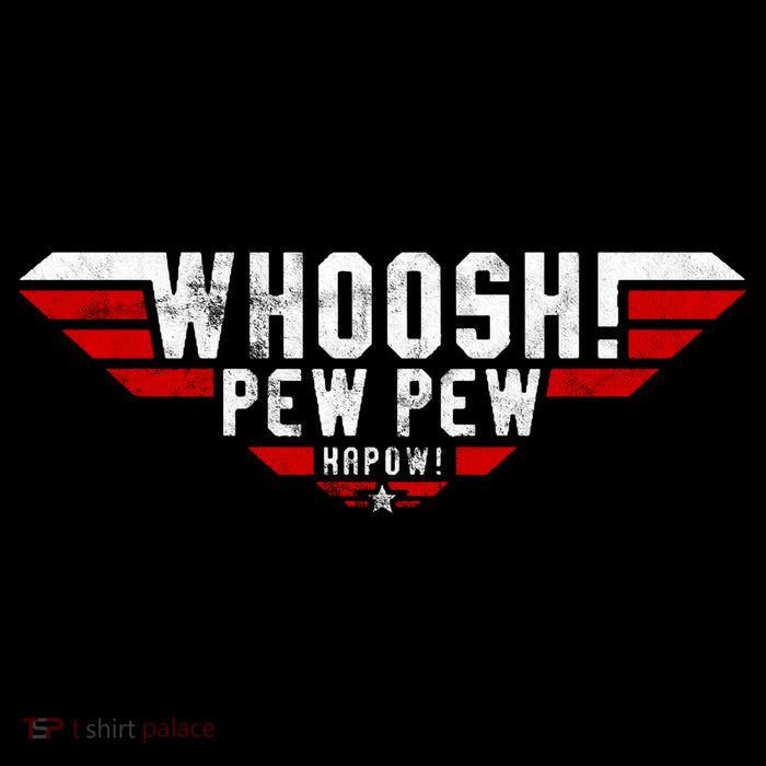 Whoosh! Pew Pew Funny Logo Flexfit Unipanel Trucker Cap
