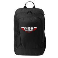 Whoosh! Pew Pew Funny Logo City Backpack