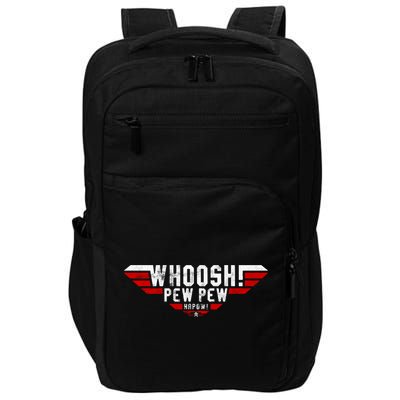Whoosh! Pew Pew Funny Logo Impact Tech Backpack