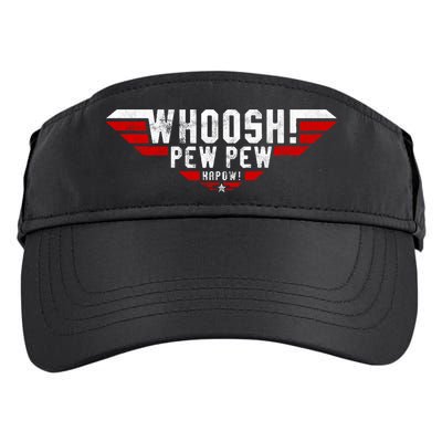 Whoosh! Pew Pew Funny Logo Adult Drive Performance Visor