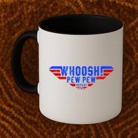Whoosh! Pew Pew Funny Logo Mug