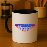 Whoosh! Pew Pew Funny Logo Mug
