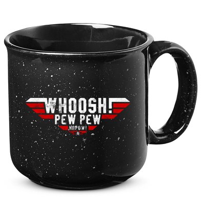 Whoosh! Pew Pew Funny Logo 15oz Campfire Ceramic Mug
