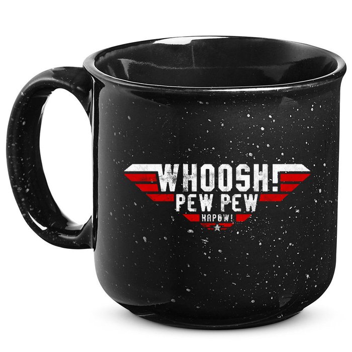 Whoosh! Pew Pew Funny Logo 15oz Campfire Ceramic Mug