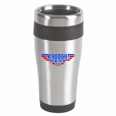 Whoosh! Pew Pew Funny Logo 16oz Travel Tumbler