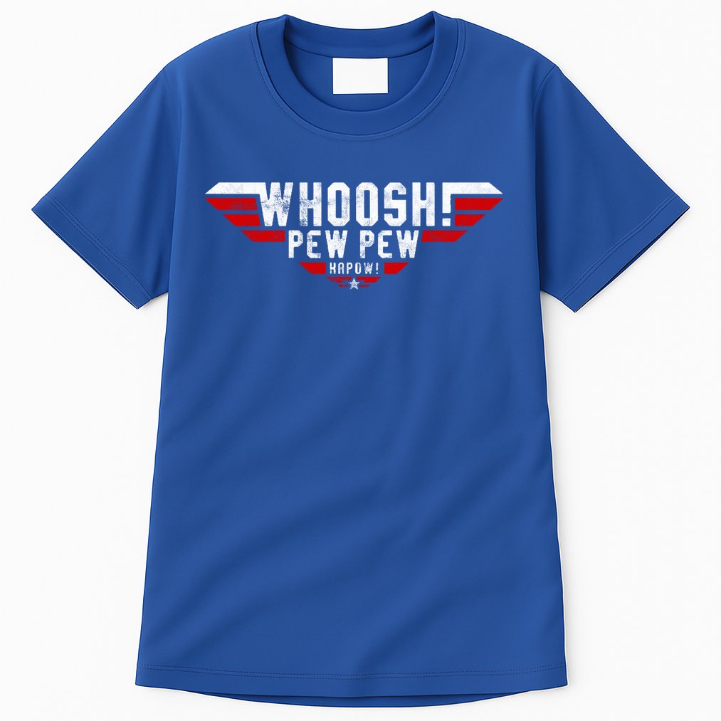 Whoosh! Pew Pew Funny Logo Tall T-Shirt
