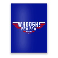 Whoosh! Pew Pew Funny Logo Poster