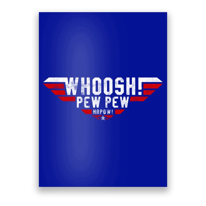 Whoosh! Pew Pew Funny Logo Poster