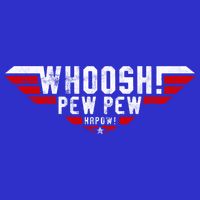 Whoosh! Pew Pew Funny Logo Poster